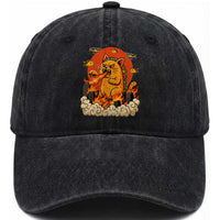 Tacocat Monster Washed Cotton Baseball Cap Funny Cats Taco Lovers