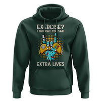 Funny Gamer Skeleton Hand Hoodie Exercise I Thought You Said Extra Lives - Wonder Print Shop