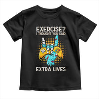 Funny Gamer Skeleton Hand Toddler T Shirt Exercise I Thought You Said Extra Lives - Wonder Print Shop