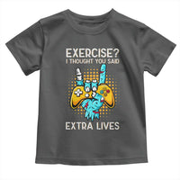Funny Gamer Skeleton Hand Toddler T Shirt Exercise I Thought You Said Extra Lives - Wonder Print Shop