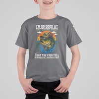 Funny Bass Fishing T Shirt For Kid I Am So Good At Catching Fish That The Fish Tell Stories About Me - Wonder Print Shop