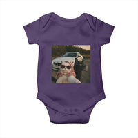 Cats Selfie Meme Baby Onesie Funny Black Cat Smoking Cigarette With Car - Wonder Print Shop