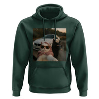 Cats Selfie Meme Hoodie Funny Black Cat Smoking Cigarette With Car - Wonder Print Shop