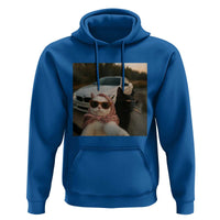 Cats Selfie Meme Hoodie Funny Black Cat Smoking Cigarette With Car - Wonder Print Shop