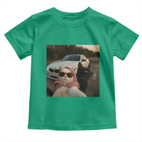 Cats Selfie Meme Toddler T Shirt Funny Black Cat Smoking Cigarette With Car - Wonder Print Shop