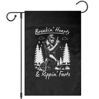 Funny Bigfoot Sasquatch Garden Flag Breakin Hearts And Rippin Farts - Wonder Print Shop