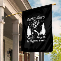 Funny Bigfoot Sasquatch Garden Flag Breakin Hearts And Rippin Farts - Wonder Print Shop