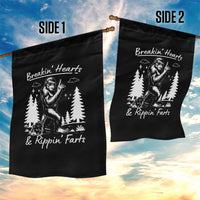 Funny Bigfoot Sasquatch Garden Flag Breakin Hearts And Rippin Farts - Wonder Print Shop