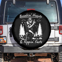 Funny Bigfoot Sasquatch Spare Tire Cover Breakin Hearts And Rippin Farts - Wonder Print Shop