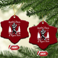 Funny Bigfoot Sasquatch Ceramic Ornament Breakin Hearts And Rippin Farts - Wonder Print Shop