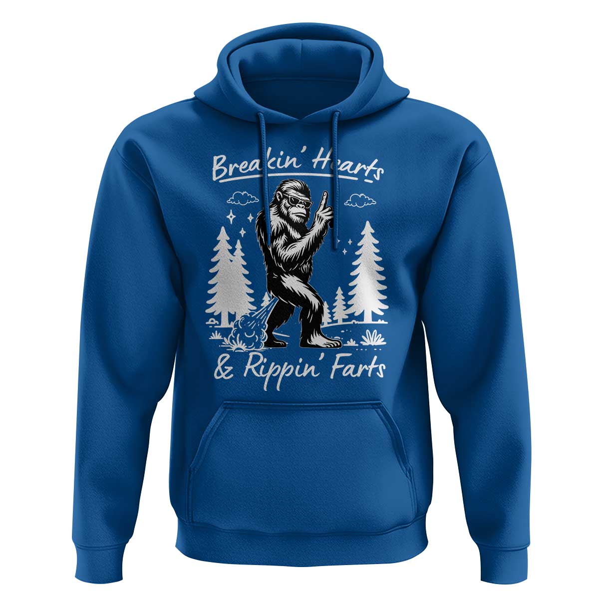 Funny Bigfoot Sasquatch Hoodie Breakin Hearts And Rippin Farts - Wonder Print Shop