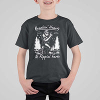 Funny Bigfoot Sasquatch T Shirt For Kid Breakin Hearts And Rippin Farts - Wonder Print Shop
