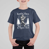 Funny Bigfoot Sasquatch T Shirt For Kid Breakin Hearts And Rippin Farts - Wonder Print Shop