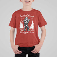 Funny Bigfoot Sasquatch T Shirt For Kid Breakin Hearts And Rippin Farts - Wonder Print Shop