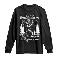 Funny Bigfoot Sasquatch Long Sleeve Shirt Breakin Hearts And Rippin Farts - Wonder Print Shop