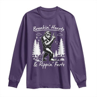 Funny Bigfoot Sasquatch Long Sleeve Shirt Breakin Hearts And Rippin Farts - Wonder Print Shop