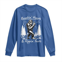 Funny Bigfoot Sasquatch Long Sleeve Shirt Breakin Hearts And Rippin Farts - Wonder Print Shop