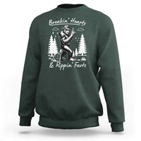 Funny Bigfoot Sasquatch Sweatshirt Breakin Hearts And Rippin Farts - Wonder Print Shop