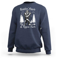 Funny Bigfoot Sasquatch Sweatshirt Breakin Hearts And Rippin Farts - Wonder Print Shop