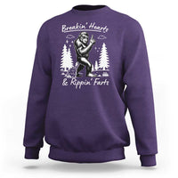 Funny Bigfoot Sasquatch Sweatshirt Breakin Hearts And Rippin Farts - Wonder Print Shop