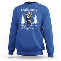 Funny Bigfoot Sasquatch Sweatshirt Breakin Hearts And Rippin Farts - Wonder Print Shop