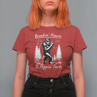 Funny Bigfoot Sasquatch T Shirt For Women Breakin Hearts And Rippin Farts - Wonder Print Shop