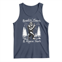 Funny Bigfoot Sasquatch Tank Top Breakin Hearts And Rippin Farts - Wonder Print Shop