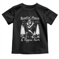 Funny Bigfoot Sasquatch Toddler T Shirt Breakin Hearts And Rippin Farts - Wonder Print Shop