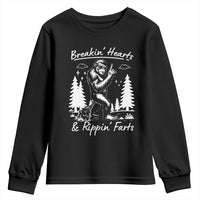 Funny Bigfoot Sasquatch Youth Sweatshirt Breakin Hearts And Rippin Farts - Wonder Print Shop