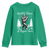 Funny Bigfoot Sasquatch Youth Sweatshirt Breakin Hearts And Rippin Farts - Wonder Print Shop