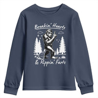 Funny Bigfoot Sasquatch Youth Sweatshirt Breakin Hearts And Rippin Farts - Wonder Print Shop