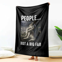 Funny Alpha Wolf Meme Throw Blanket Sarcastic People Not A Big Fan - Wonder Print Shop