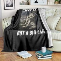 Funny Alpha Wolf Meme Throw Blanket Sarcastic People Not A Big Fan - Wonder Print Shop