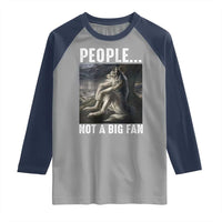 Funny Alpha Wolf Meme Raglan Shirt Sarcastic People Not A Big Fan - Wonder Print Shop