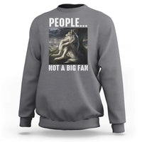 Funny Alpha Wolf Meme Sweatshirt Sarcastic People Not A Big Fan - Wonder Print Shop