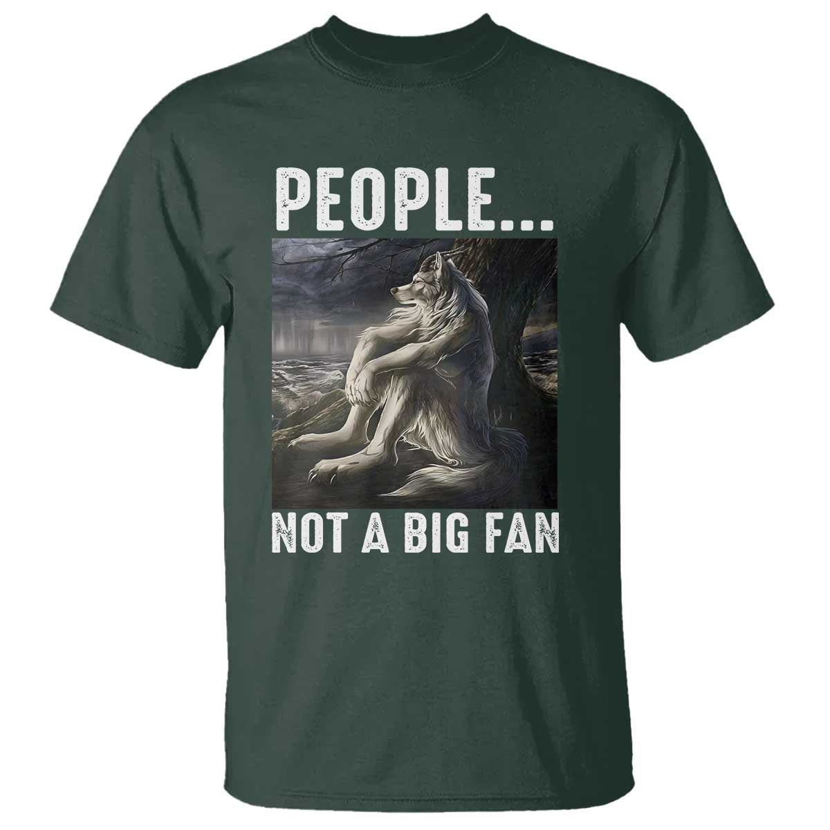 Funny Alpha Wolf Meme T Shirt Sarcastic People Not A Big Fan - Wonder Print Shop