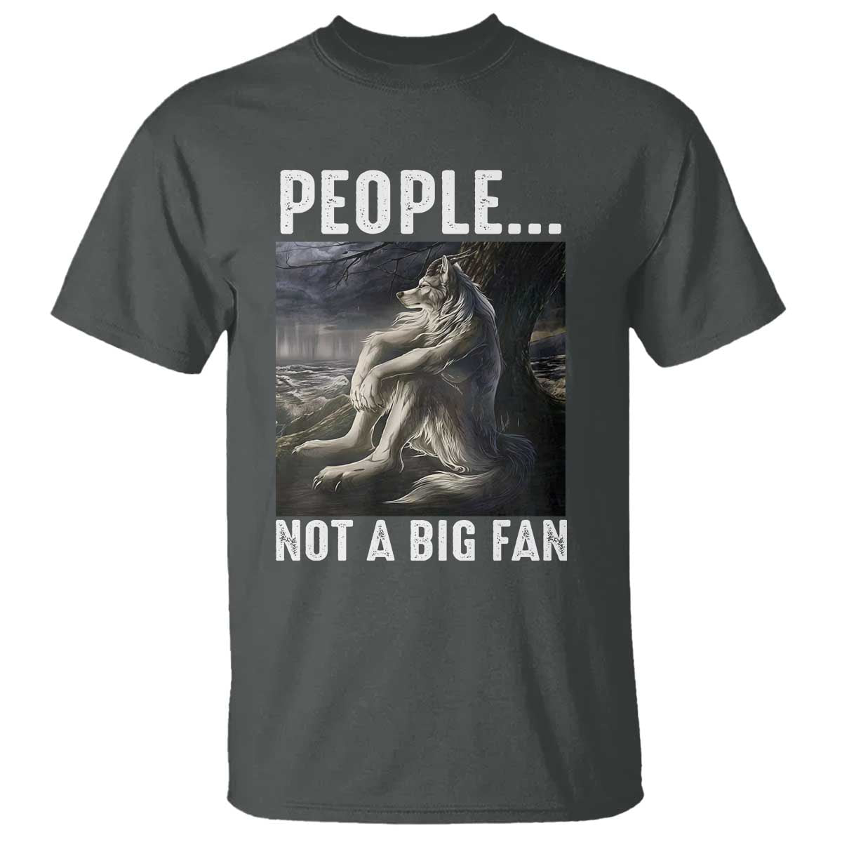 Funny Alpha Wolf Meme T Shirt Sarcastic People Not A Big Fan - Wonder Print Shop