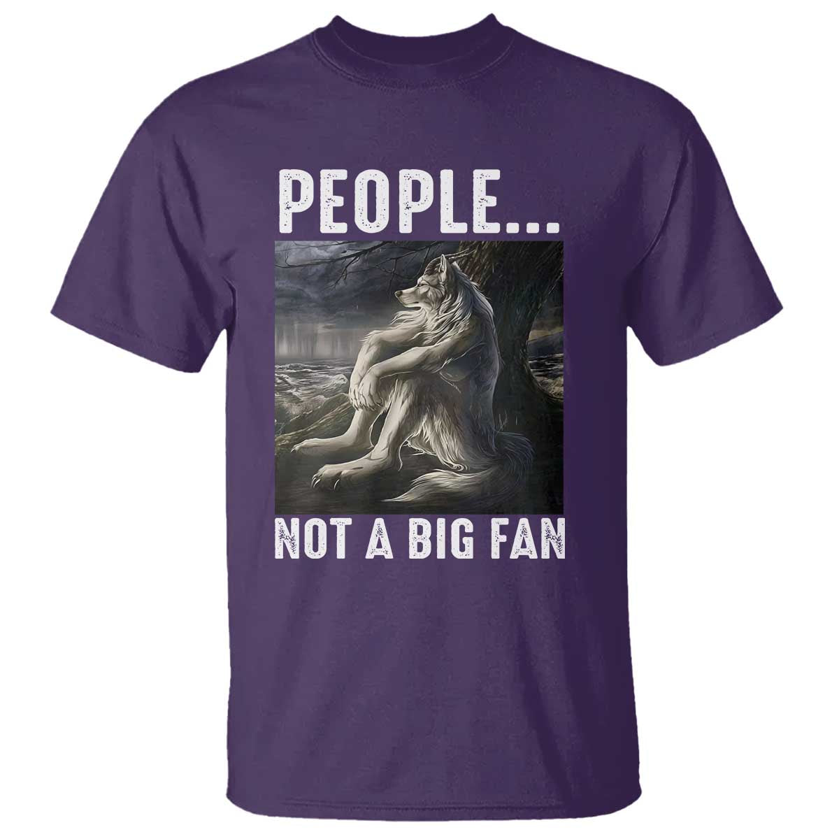 Funny Alpha Wolf Meme T Shirt Sarcastic People Not A Big Fan - Wonder Print Shop
