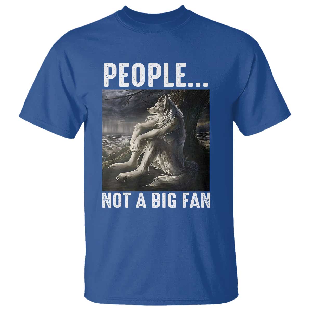 Funny Alpha Wolf Meme T Shirt Sarcastic People Not A Big Fan - Wonder Print Shop