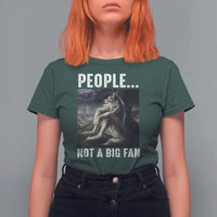 Funny Alpha Wolf Meme T Shirt For Women Sarcastic People Not A Big Fan - Wonder Print Shop