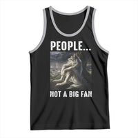 Funny Alpha Wolf Meme Tank Top Sarcastic People Not A Big Fan - Wonder Print Shop