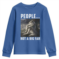 Funny Alpha Wolf Meme Youth Sweatshirt Sarcastic People Not A Big Fan - Wonder Print Shop