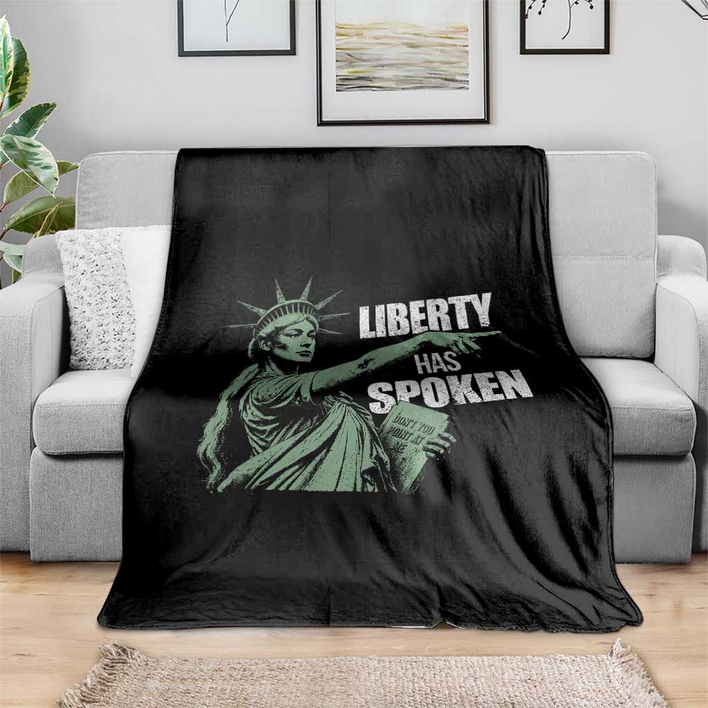 Funny Basketball Point God Liberty Meme Throw Blanket Has Spoken Patriotic USA