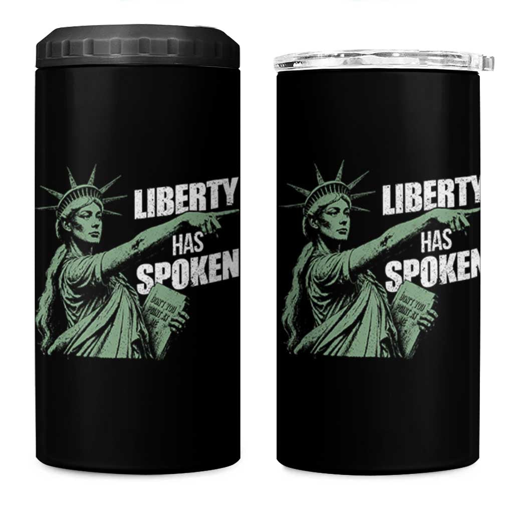 Funny Basketball Point God Liberty Meme 4 in 1 Can Cooler Tumbler Has Spoken Patriotic USA