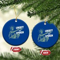 Funny Basketball Point God Liberty Meme Ceramic Ornament Has Spoken Patriotic USA