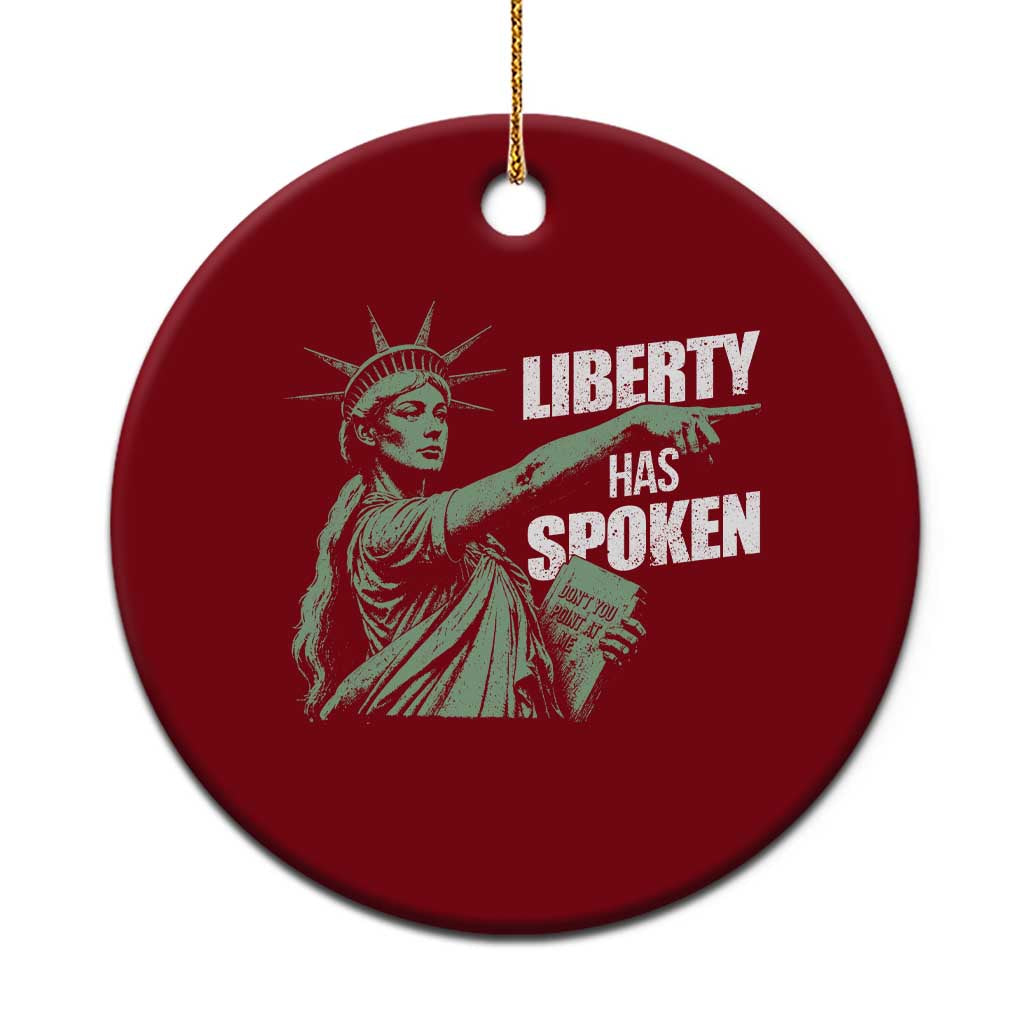 Funny Basketball Point God Liberty Meme Ceramic Ornament Has Spoken Patriotic USA