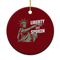 Funny Basketball Point God Liberty Meme Ceramic Ornament Has Spoken Patriotic USA