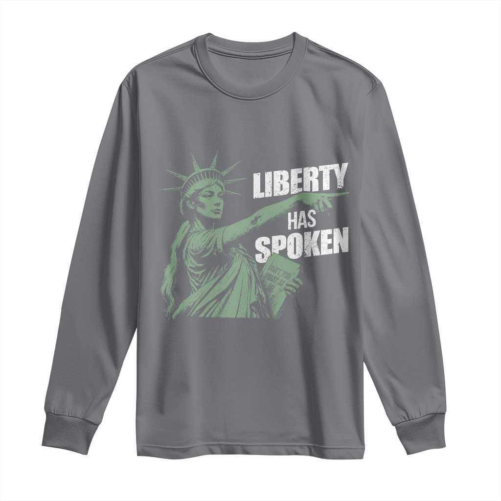 Funny Basketball Point God Liberty Meme Long Sleeve Shirt Has Spoken Patriotic USA