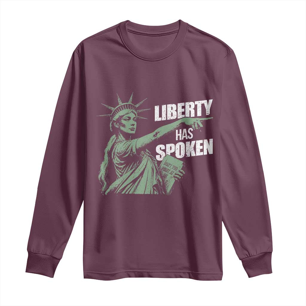 Funny Basketball Point God Liberty Meme Long Sleeve Shirt Has Spoken Patriotic USA