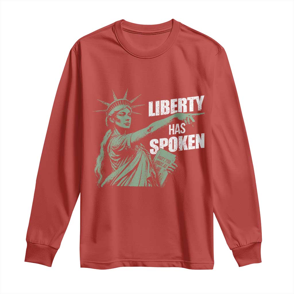 Funny Basketball Point God Liberty Meme Long Sleeve Shirt Has Spoken Patriotic USA